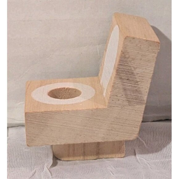 Le Toy Van Wooden Dollhouse Bathroom Toilet Tub Sink Mirror Rug Mini Set Of 4 - Picture 8 of 12